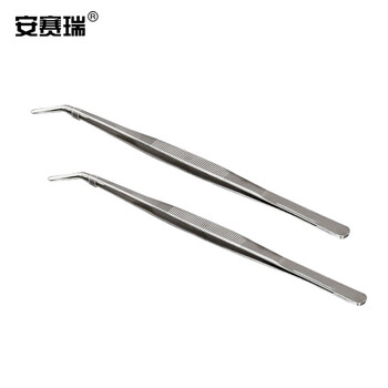 安赛瑞 不锈钢镊子(5支)弯头16cm(包) 600158