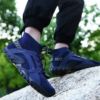 谋福 户外登山鞋 男士溯溪鞋户外休闲登山徒步钓鱼套脚涉水鞋 (W-25黑色) 44 100051632975