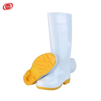 谋福 卫生靴 男女雨靴 白色厨房耐油防酸碱卫生靴 高筒鞋 38码 9598 100002558762