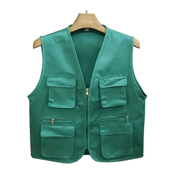 谋福 马甲 快递工作服外套多口袋 墨绿色 100072525253