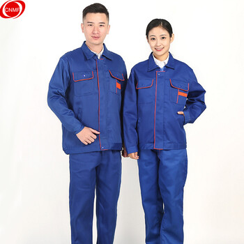 谋福 190劳保劳动帆布电焊工装工作服（宝蓝色套装 3XL） 100009340524