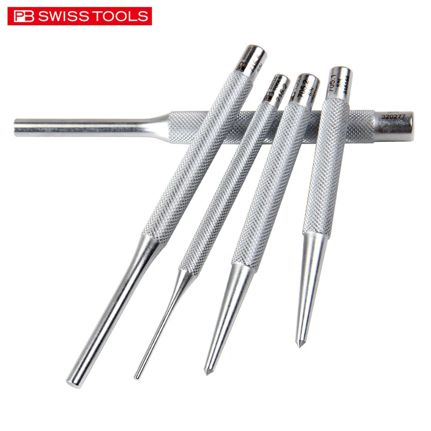 PB SWISS TOOLS/ 瑞铂 滚花式销式冲头1.0 PB 715.1
