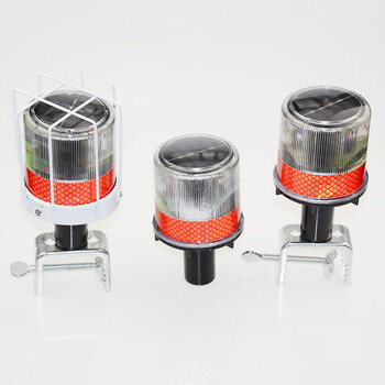 谋福 LED太阳能警示灯 交通路锥灯路障灯 船用闪光灯（手柄款） 100061775797