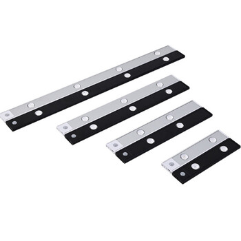 谋福 智能led人体感应灯充电式猫眼山丘波纹灯带 酒柜橱柜衣柜灯条(太空银三色变光80cm) 100024633727