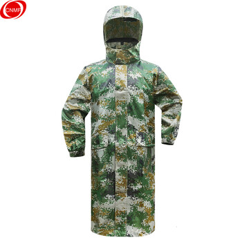 谋福 07风衣式迷彩连体雨衣 抗洪抢险防汛执勤制服 交通户外骑行劳保雨衣（迷彩长款 3XL-180）92932 100007996514