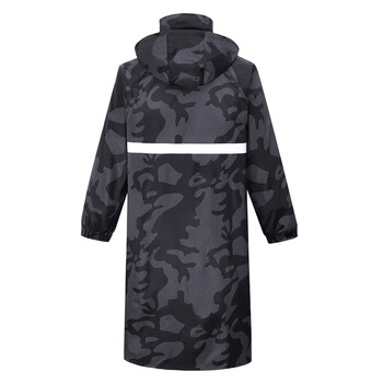 谋福 连体雨衣 风衣式抗洪防汛执勤劳保雨衣 黑色L码 100113345065