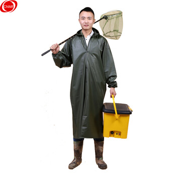 谋福 9896 高弹风衣式雨衣 劳保户外连体带帽雨披 徒步钓鱼便捷式成人雨衣 墨绿色 XL可定制 100003718054