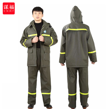 谋福 1327 雨衣雨裤套装全身防暴雨分体雨衣 军绿色套装升级款 XL 100019088333