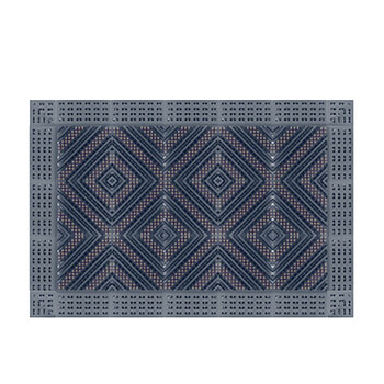 谋福 559 酒店门口地垫进门塑料室外防滑入户门垫商用大门防尘地毯 灰块灰刷（三刷）  90cmx150cm 100022223622