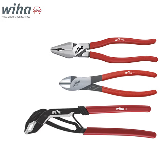 WIHA/威汉 经典型钳子3件套（钢丝钳斜口钳尖嘴钳） 26850