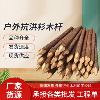 谋福 杉木桩河道驳岸打桩木防汛木桩护坡护堤工程木桩柳杉香杉林场（大头直径12公分*长度50公分） 100138890504