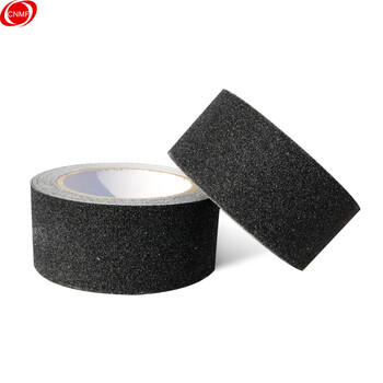 谋福 9051 地面磨砂防滑胶带 警示胶带 耐磨楼梯台阶防滑条胶带 磨砂地贴 （黑色 15米长*5厘米宽） 8684275