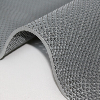 谋福 371 防滑垫S型镂空防水地垫厨房浴室卫生间游泳池脚垫PVC塑料地毯（灰色宽0.9米*1米厚4.5mm） 100020105090