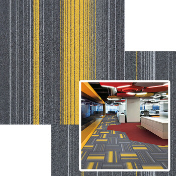 谋福 办公室地毯方块 拼接满铺商用防火阻燃地垫（A15环保沥青底） 100081722848