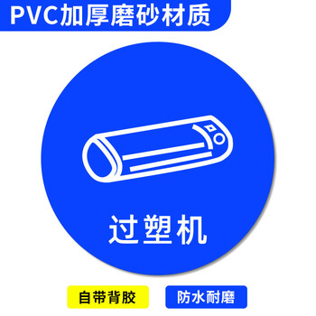 谋福 桌面物品定位贴 标签办公桌定置PVC耐磨提示贴【过塑机-48（5个）8*8cm】 100067526422