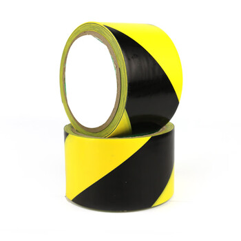 谋福 警示胶带 地板胶带斑马线胶带 安全警示胶带 地面标识警戒线 （ 加宽6cm款 黑黄色）8482 100001628569