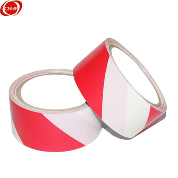 谋福 84824警示胶带 地板胶带斑马线胶带 安全警示胶带 地面标识警戒线 （ 加宽6cm款 红白色） 100000322470