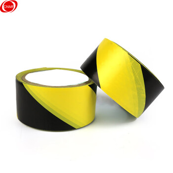 谋福 8479 警示胶带 地板胶带斑马线胶带 安全警示胶带 地面标识警戒线 地面划线胶（黑黄色款） 7670677