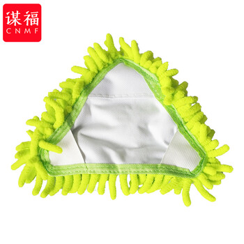 谋福 雪尼尔三角形拖把 除尘多功能可旋转清洁拖把(替换刷 绿色) 100034162027