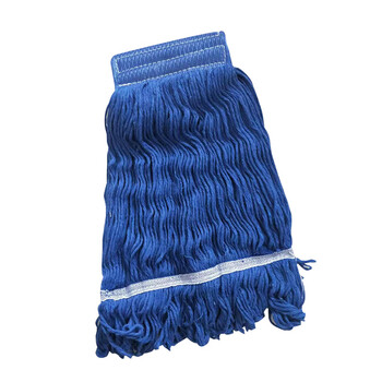 谋福 四色分类拖把 免手洗棉线拖把 老式可替换拖把（蓝色拖布） 100057032891