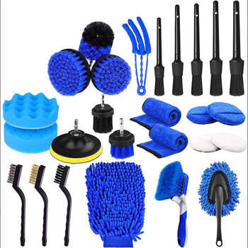 谋福 电钻刷清洁刷组合 毛刷电钻清洁刷头 除尘打磨套装【26件套（不配电钻）】 100122950847
