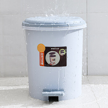 谋福 厨房垃圾桶 脚踏式卫生间带盖垃圾桶带盖（灰色大号内桶款） 100100350330
