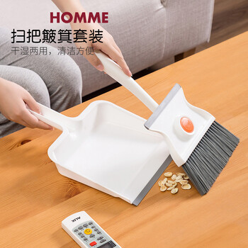 谋福 厨房可刮水刮地板软毛扫把簸箕套装(扫把簸箕套装) 100026062969
