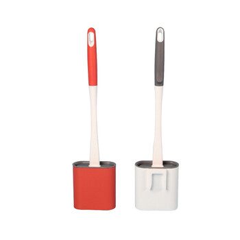 谋福 245 硅胶马桶刷 无死角长柄厕所刷套装创意壁挂式卫生间清洁刷子（硅胶马桶刷套装颜色随机） 100026311900