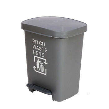 谋福 1176 医疗垃圾桶利器盒脚踩带盖加厚垃圾箱（40L灰色生活垃圾桶 加厚  ） 100007294606