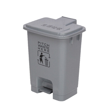 谋福 1174 医疗垃圾桶利器盒废物黄色脚踏式带盖加厚垃圾箱（20L灰色生活垃圾桶 加厚  ） 100007294532