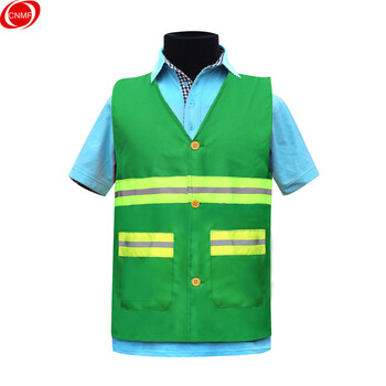 谋福 8041-2环卫背心 园林绿化反光马甲 施工路政马甲 志愿者马甲 保洁工作背心 草绿色款 6930769