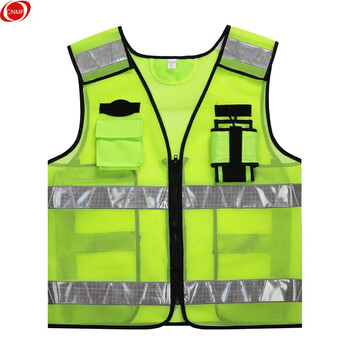 谋福 交通警示路执勤马甲 反光背心马甲反光安全服 安全背心 （热熔鱼网布马甲） L 8236 100001137941
