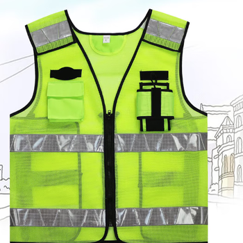 谋福 反光背心马甲反光安全服 热熔反光衣作业安全背心 交通警示路政运政马甲夜行衣 荧光黄 2XL 100088325378