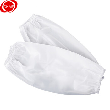 谋福 120透明防水套袖 PVC牛筋胶材质 防水耐油耐弱酸碱 劳保防护家务清洁（白色 袖套） 100008570174