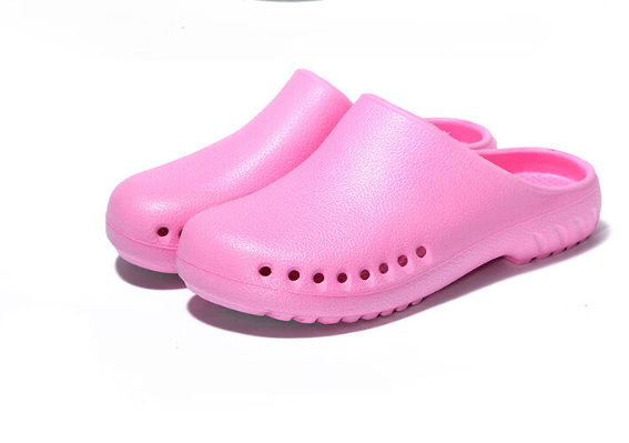 谋福 手术工作鞋 EVA包头无尘实验室男女拖鞋 防针刺洞洞鞋(20款粉红色 43-44 ) 100035892315