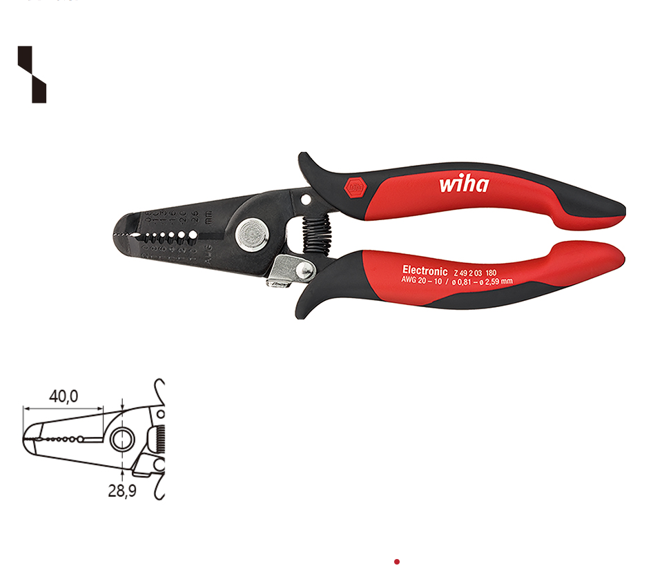 WIHA/威汉 电子剥线钳 0.8-2.6mm 33471