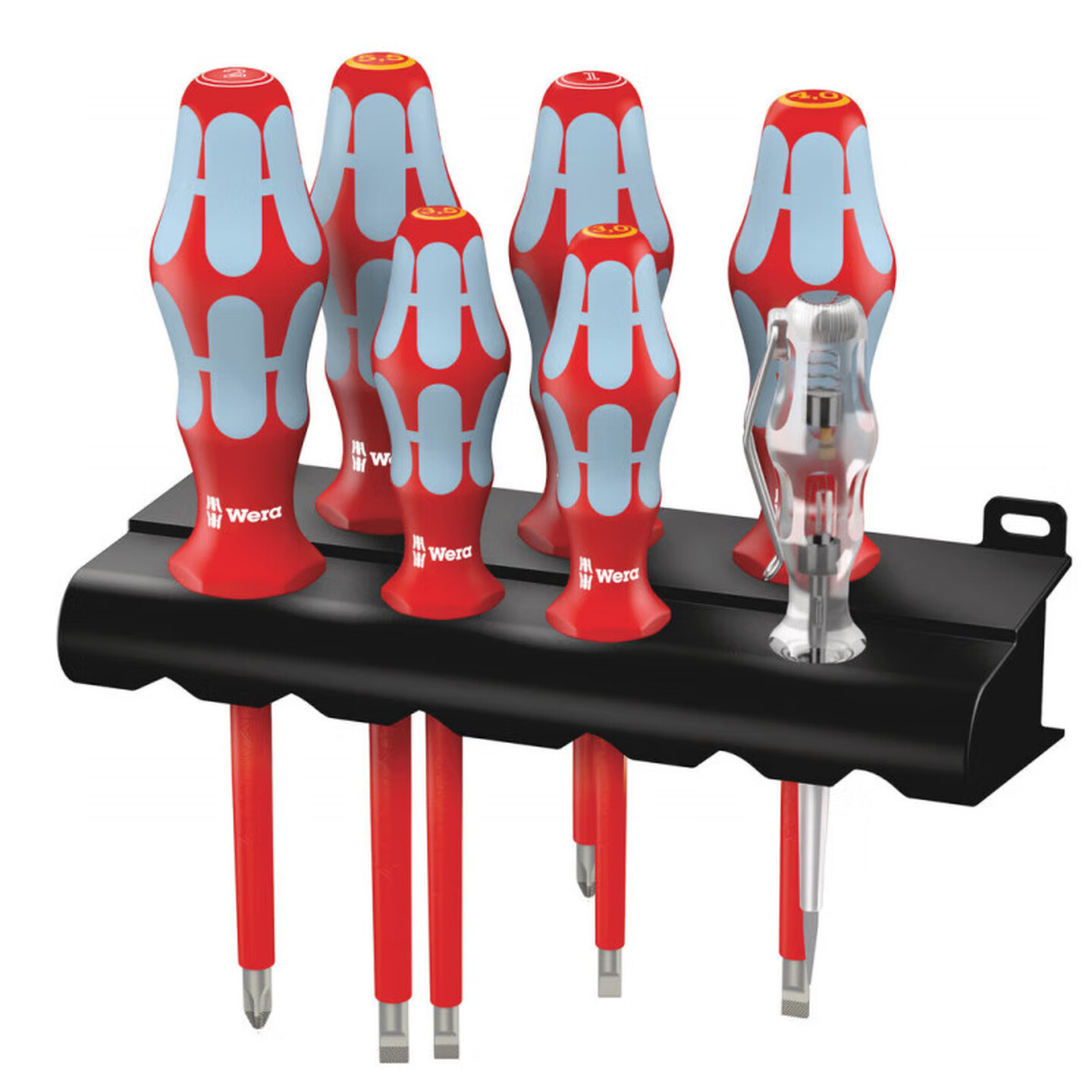 WERA/维拉 3160 i/7 Rack 不锈钢绝缘螺丝刀组套 05022728001