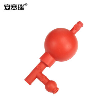 安赛瑞 三向定量吸球 橡胶三向吸耳球红色三通吸球三口移液管吸球 （个） 600742