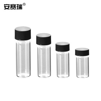 安赛瑞 螺口玻璃样品瓶（10个装） 实验室透明样品瓶试剂瓶留样瓶 10ml 22×50mm （包） 6A00037