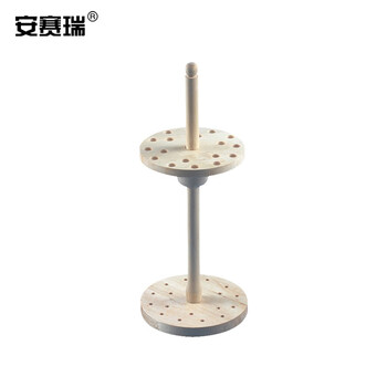 安赛瑞 木质圆盘试管架 实验室试管架 木质吸管架18孔（个） 601674