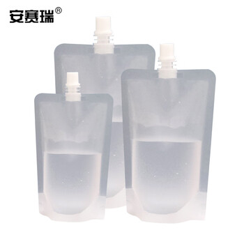 安赛瑞 自立吸嘴袋（20个装）实验室液体袋透明吸嘴包装袋试剂袋中药袋便携密封塑料打包袋（包） 601009
