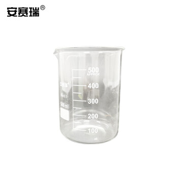安赛瑞 玻璃烧杯(2只装)500ml(盒) 600054