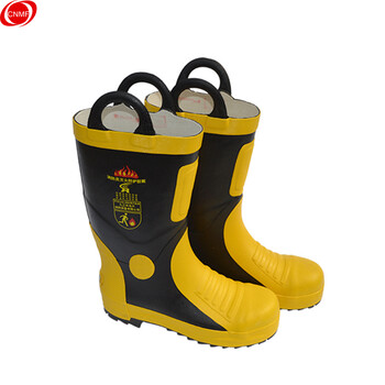 谋福 9900  3C认证消防鞋 02款消防战斗靴消防靴钢板鞋底防刺穿 3Ｃ战斗靴 44码 100003333068