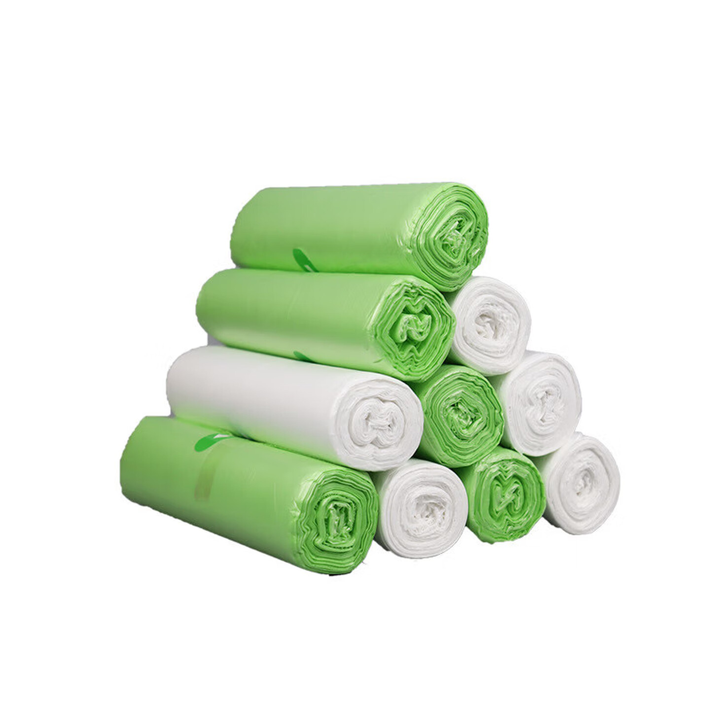 谋福 可降解垃圾袋 厨房加厚塑料袋抽绳束口【绿色45*50（20只/卷）】 100057032883