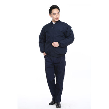 谋福 工厂车间劳保棉袄 冬季夹克 短款男士立领冬装 棉衣工作服棉服 （藏青立领） 5XL 100071412359
