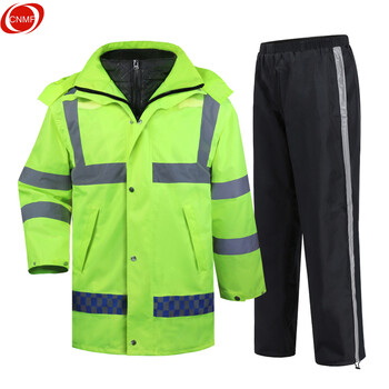 谋福 80142 反光棉袄 反光棉衣加棉耐寒雨衣警示加棉雨衣路政保暖防寒服工作服YGLMF05整套 M-165可定制 6530430