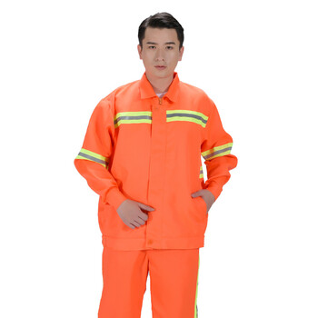 谋福 环卫工作服套装男反光春秋夏长袖上衣保洁清洁公路养护工装 全工艺材质 大号 100027936017