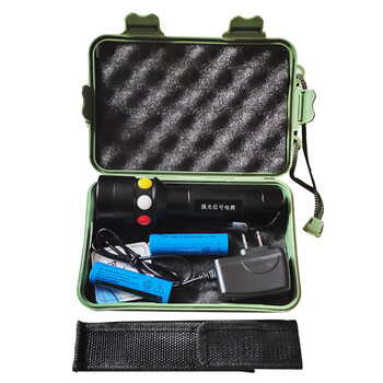 谋福 铁路强光信号灯三色手电筒 充电远射防护警示指示灯手绳工作灯【红白黄盒装【二电一充】 100154436804