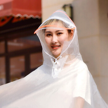 谋福 电瓶车雨衣电动车男女成人防暴雨骑行自行车外卖雨披 (自行车加厚-磨砂白 3XL) 100024641451