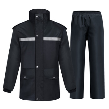 谋福 雨衣劳动防护分体雨衣套装执勤巡逻雨衣徒步防水施工雨衣制服可定制LB0019款【 2XL (170-175)】8013 100001220072